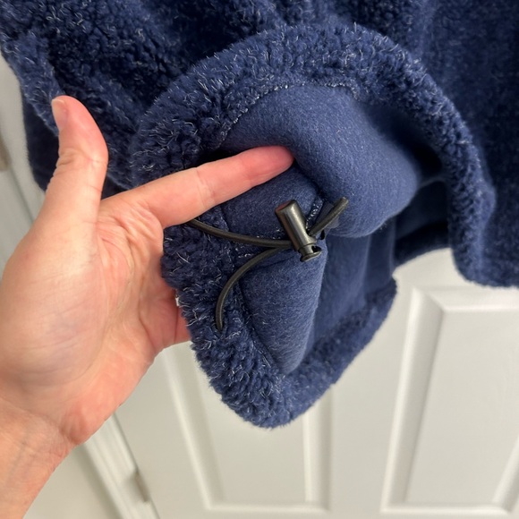 Woolrich Pullover 1/4 Zip Waffle Knit Fleece Top Blue Men's Medium New With Tags - Picture 4 of 9